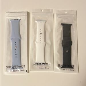 Smartwatch Replacement Bands - White, Black, and Blue 38/40/41mm